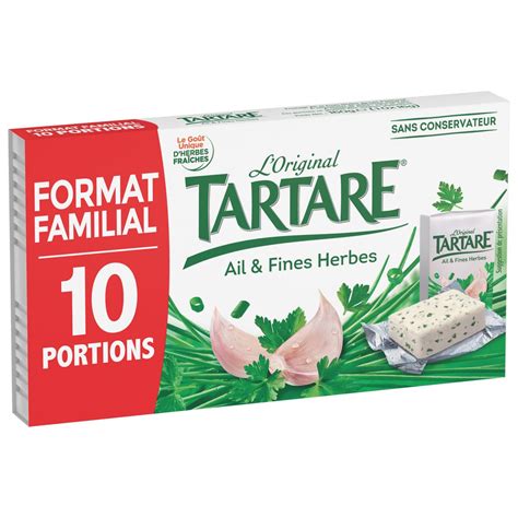 TARTARE Fromage frais à tartiner à l ail et fines herbes en portion x10