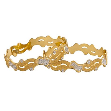 Buy Fancy Gold Plated Bangles 2 Pcs Sapna FX 9030 2 6 Online At