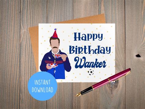 Digital Instant Download Ted Lasso Birthday Card Card For Etsy