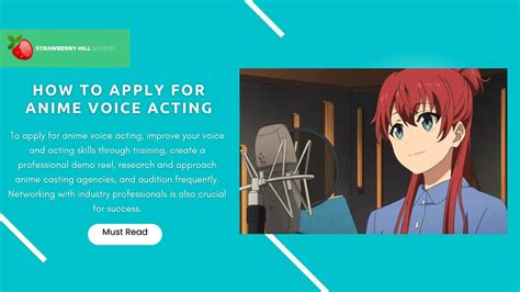 How To Apply For Anime Voice Acting A Step By Step Guide