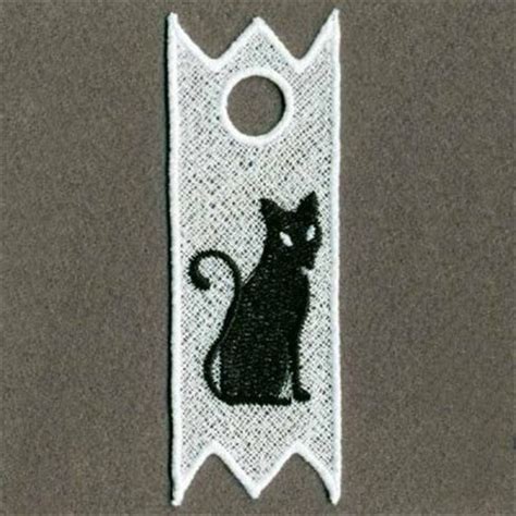 Fsl Black Cat Bookmark Machine Embroidery Design Embroidery Library