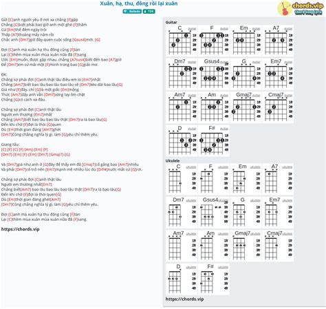 Chord: Xuân, hạ, thu, đông rồi lại xuân - tab, song lyric, sheet ...