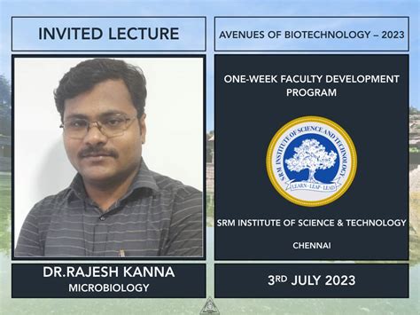 Dr Rajesh Kanna Delivered A Lecture At Srm Institute Of Science And