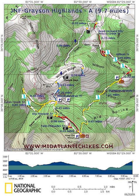 Grayson Highlands State Park Map Map Of California Coast Cities