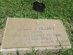 Carl F Brandt 1892 1964 Find A Grave Memorial