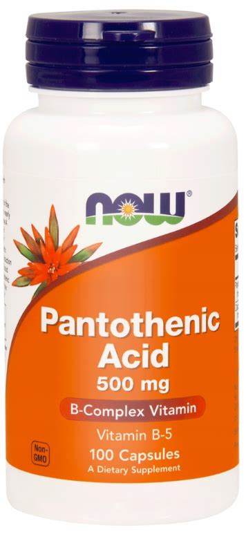 NOW FOODS Kwas Pantotenowy Witamina B5 100 Kaps 12800892066 Allegro Pl