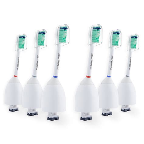 6 Sonic Replacment Toothbrush Heads Compatible With Philips Sonicare E Series Elite Essence