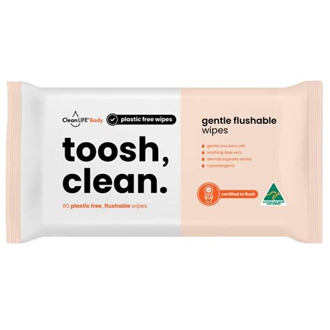 Buy Cleanlife Toosh Clean Gentle Flushable Wipes Pack Online At