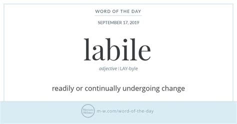 Word Of The Day Labile