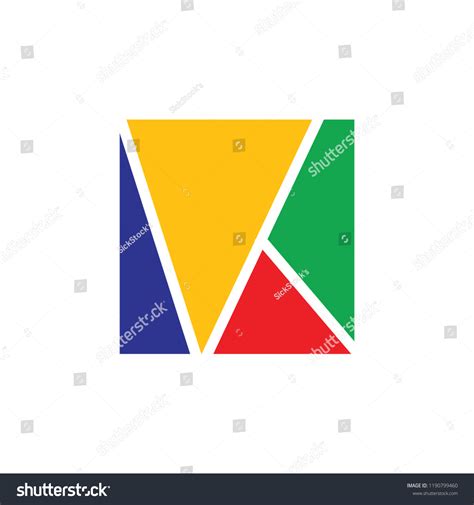 Letters Vk Colorful Square Logo Vector Stock Vector Royalty Free