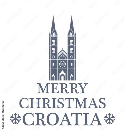 Merry Christmas Croatia Stock Vector | Adobe Stock