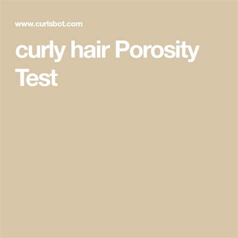 curly hair Porosity Test | Hair porosity test, Hair porosity, Porosity test