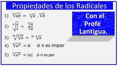 Propiedades De Los Radicales Desde Cero Youtube