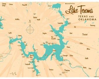 Lake Cumberland KY Map Print