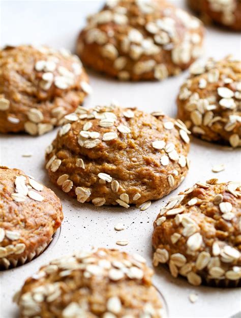 Banana Oat Greek Yogurt Muffins Running With Spoons