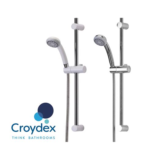 Croydex Basics Shower Riser Rail Set Kit