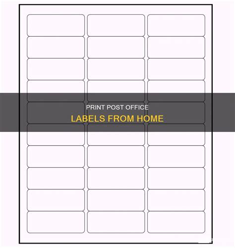 Print Post Office Labels From Home | ShunShelter