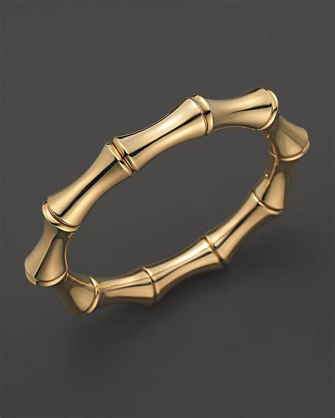 Gucci 18k Yellow Gold Bamboo Spring Bracelet Jewelry And Accessories