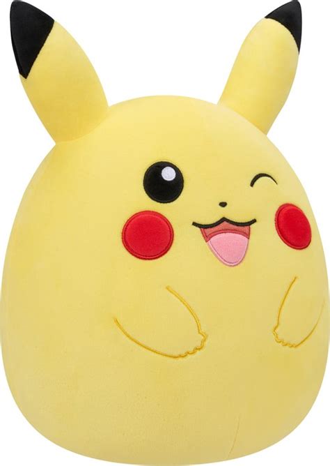 Jazwarez Winking Pikachu Squishmallows Pokemon Knuffel 25 Cm