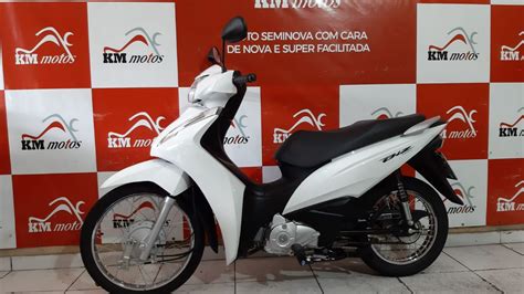 Honda Biz 110i 2019 Branca KM Motos Sua Loja De Motos Semi Novas