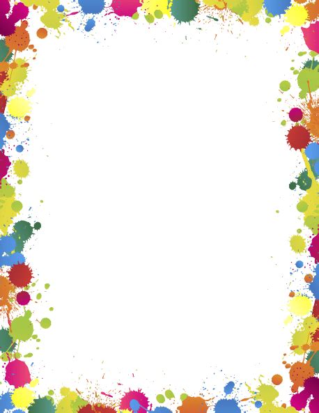 Paint Splatter Border Clip Art Page Border And Vector Graphics