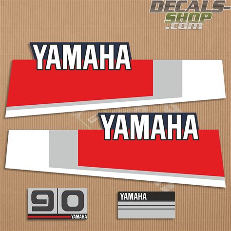 Yamaha 90hp Two Stroke 80s Outboard Decal Kit