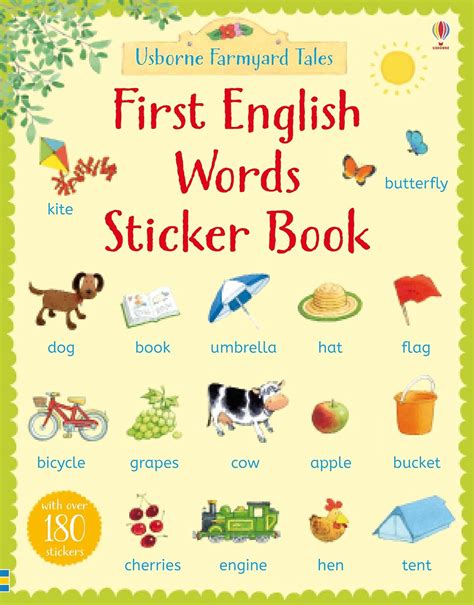 First English Words Sticker Book Farmyard Tales First Words Sticker