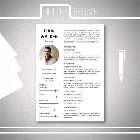 One Page Cv Template