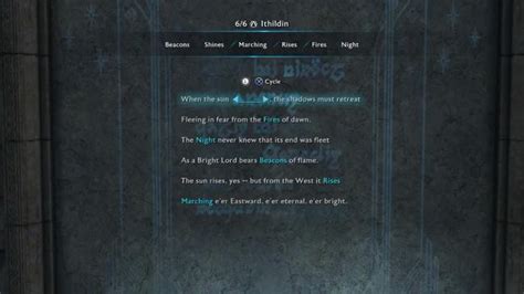 Middle Earth Shadow Of War Ithildin Poem Walkthrough How To Open