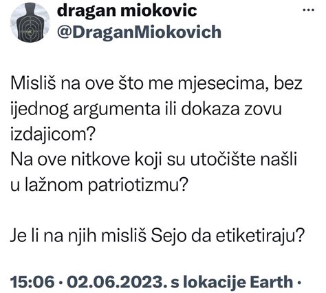 Nedim on Twitter Ovo je neistina Ako neko proglašava izdajnicima