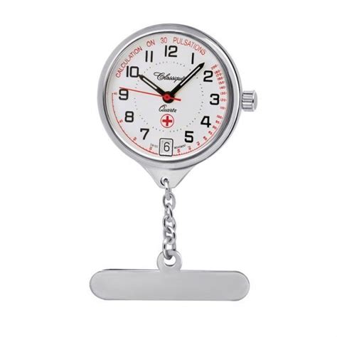 Stainless Steel Nurses Fob Watch By Classique Classique