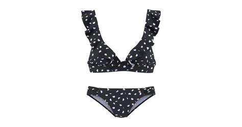 JETTE Triangel Bikini mit Rüschen am Top