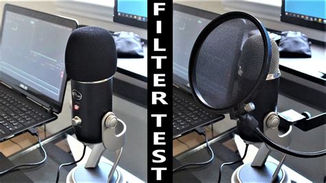 Blue Yeti Pop Filter Foam Filter Mic Test YouTube