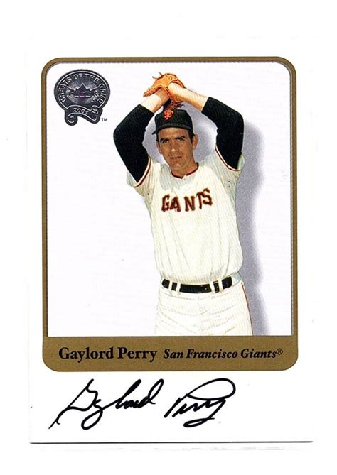 Mlb Fleer Greats Of The Game Autograph Gaylord Perry