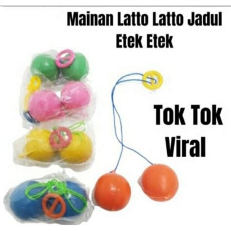 Jual Mainan Tok Tok Viral Mainan Jadul Latto Etek Etek Tek Tek Shopee