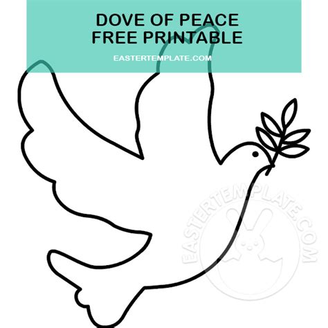 Free Dove of peace shape | Easter Template