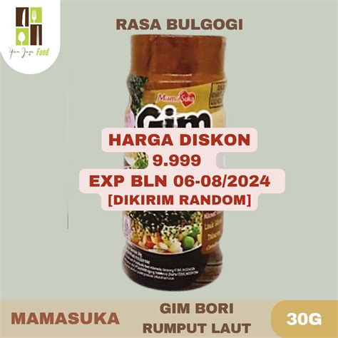 Jual Mamasuka Gim Bori Rumput Laut Tabur Originalpedas 30g Botol