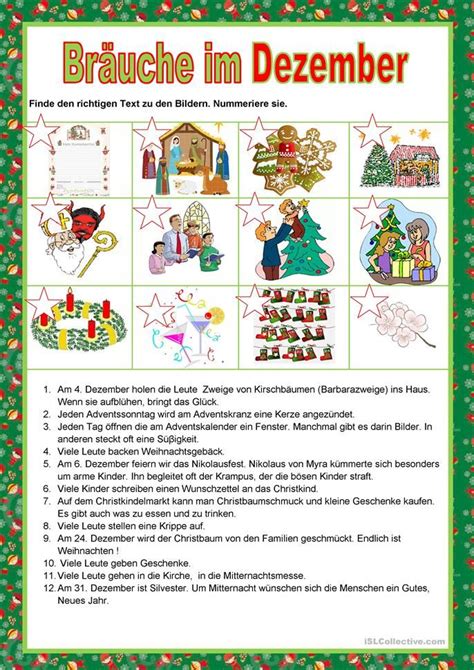 Weihnachten Br Uche Im Dezember Quiz F R Kinder Deutsche