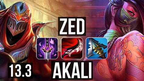 ZED Vs AKALI MID 17 1 4 Legendary 6 Solo Kills 1000 Games 1 3M