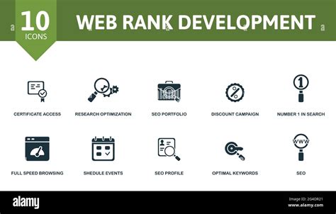 Web Rank Development Icon Set Contains Editable Icons Theme Such As