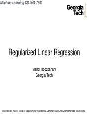 16 Regularized Regression Note Pdf Machine Learning CS 4641 7641