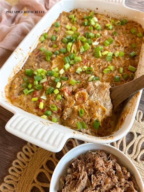 Pulled Pork King Ranch Casserole