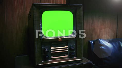 Retro Tv From The 50S With Green Screen 4K Retro Tv Greenscreen Retro