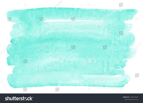 Mint Green Brush Stroke Smudge Smear Stock Illustration 1763547947