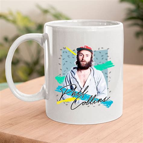 Retro 80s Phil Collins Aesthetic Fan Art Design Phil Collins Mugs