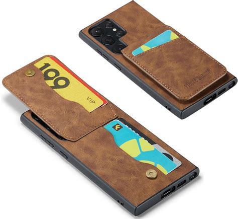 GoshukunTech For Galaxy S24 Ultra Card Wallet Case 5 Card Slots Holder