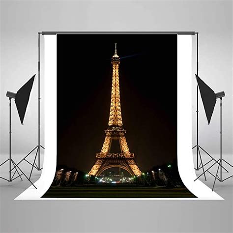 Paris Eiffel Tower Backdrop X Ft Paris Night View Props Background