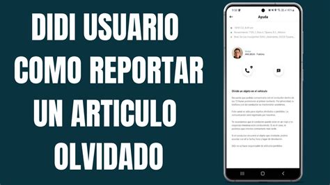 Didi Como Reportar Un Articulo Olvidado En El Carro Youtube