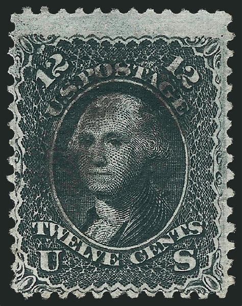 US Stamp Prices Scott Cat 85E 1868 12c Washington Grill