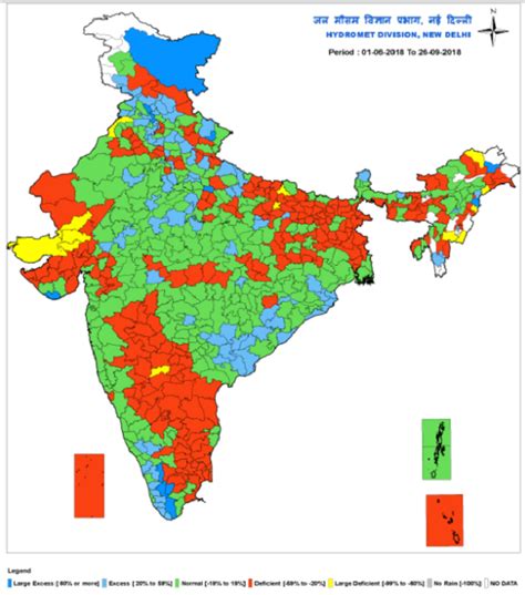 India Annual Rainfall Distribution Map